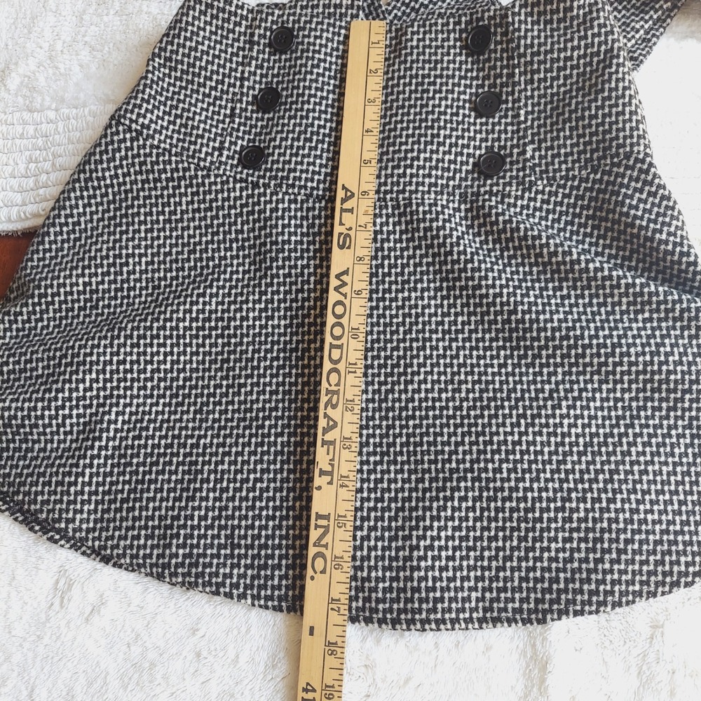 Forever 21 Houndstooth Pinafore Mini Dress S Suspender Preppy Academia Black‎ - Picture 14 of 14